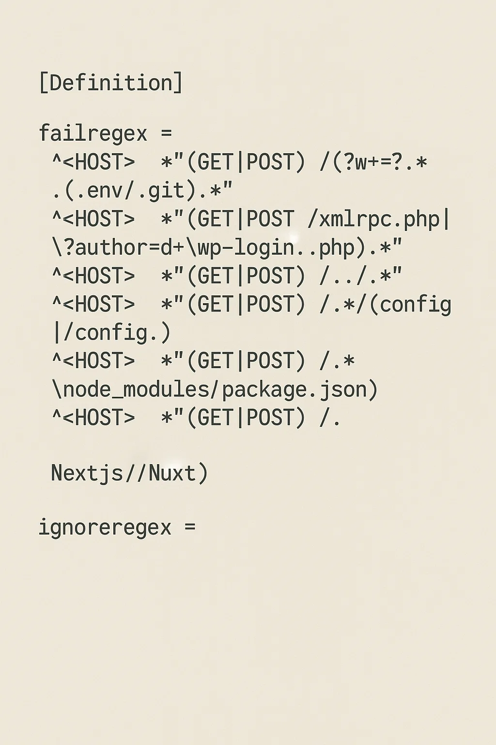 A Fail2Ban filter protect 